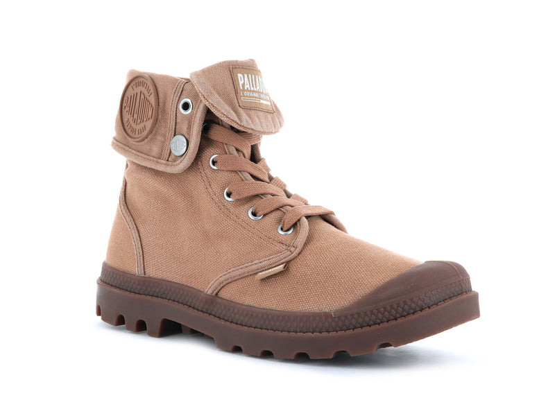 Brown Men's Palladium Baggy Boots | 9043JEFYW