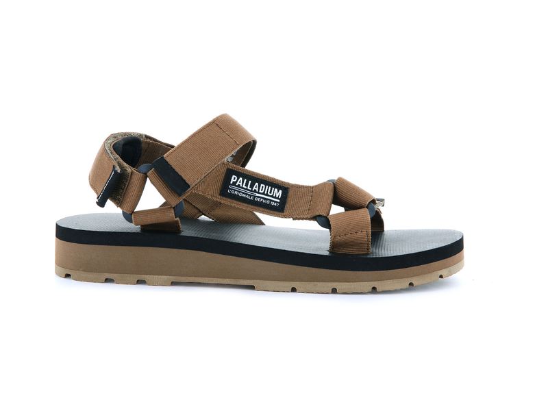 Brown Men\'s Palladium Outdoorsy Urbanity Sandals | 1392IFPAZ