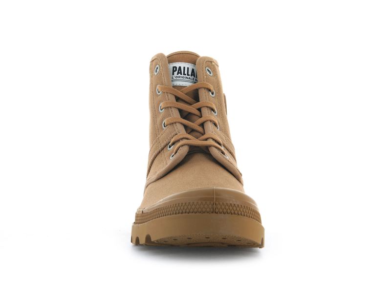 Brown Men's Palladium Pallabrousse High Tops | 2750HLZTG