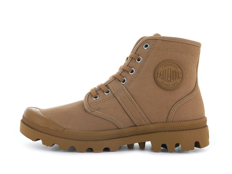 Brown Men's Palladium Pallabrousse High Tops | 2750HLZTG