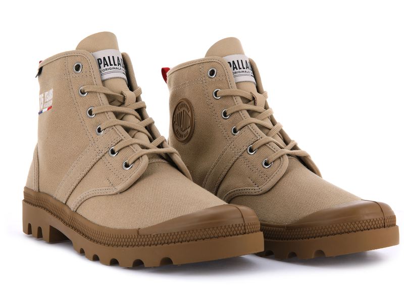 Brown Men's Palladium Pallabrousse Legion 75th Boots | 3078YQCNZ