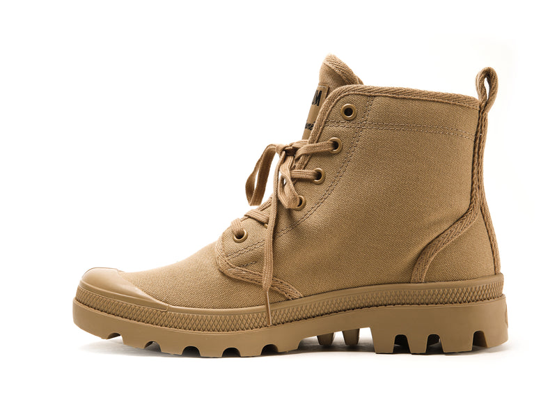 Brown Men's Palladium Pallabrousse X Kitsune Boots | 0438XKOEW