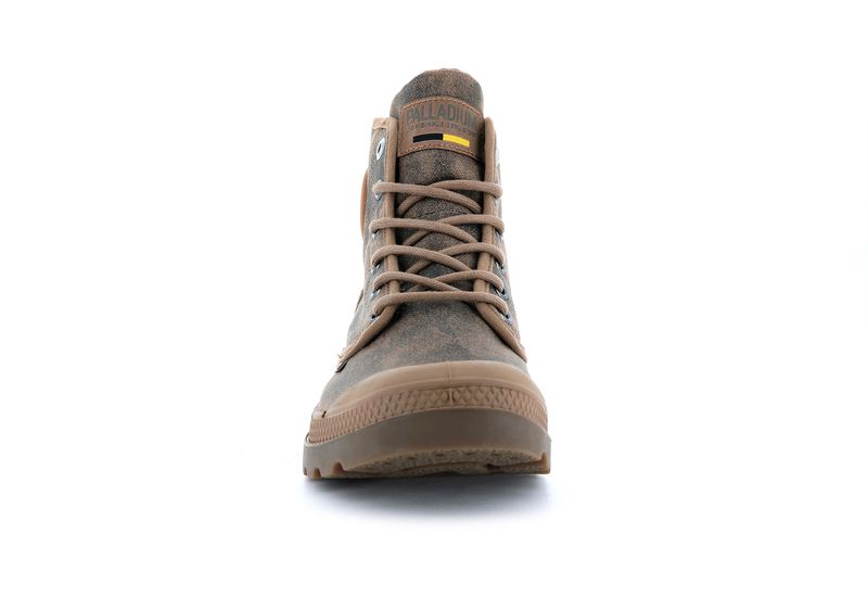 Brown Men's Palladium Pampa Hi Wax Boots | 5602MRDFY