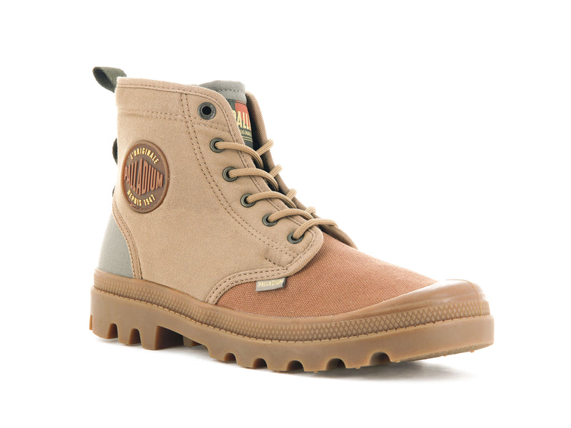 Brown Men's Palladium Pampa Shade 75th High Tops | 0521ZJMRW