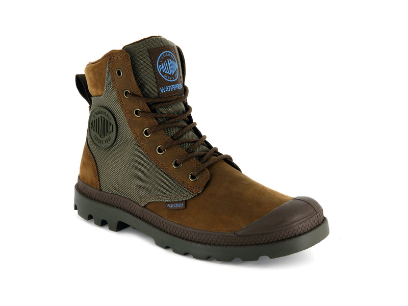 Brown Men's Palladium Pampa Sport Cuff Wpn Boots | 3629ISAEZ