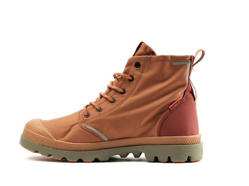 Brown/Red Kids' Palladium Pampa Lite+ Recycle Wp+ Boots | 0249XRBIZ