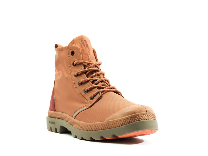 Brown/Red Men's Palladium Pampa Lite+ Recycle Wp+ Boots | 0197HXSWN