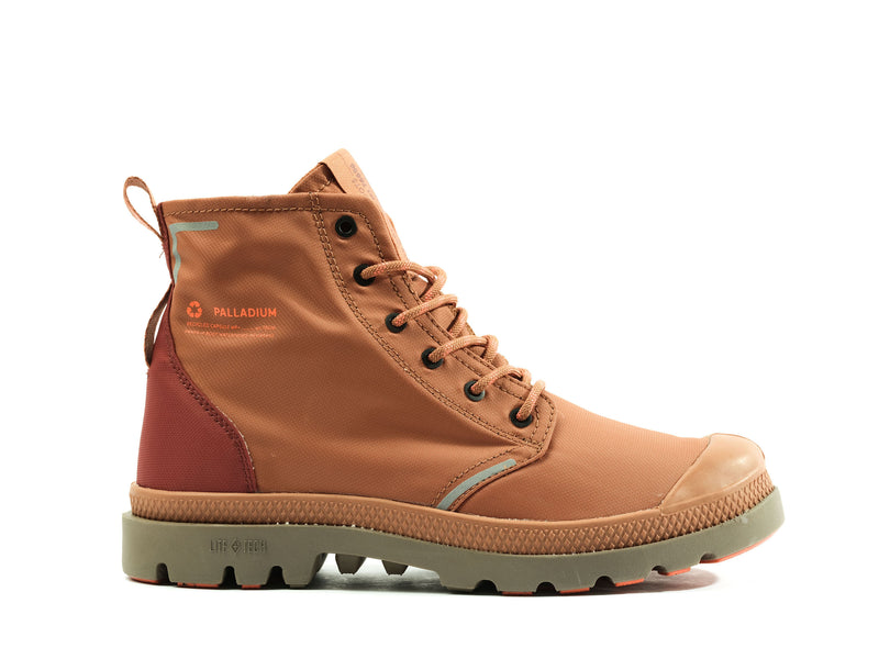 Brown/Red Men\'s Palladium Pampa Lite+ Recycle Wp+ Boots | 0197HXSWN