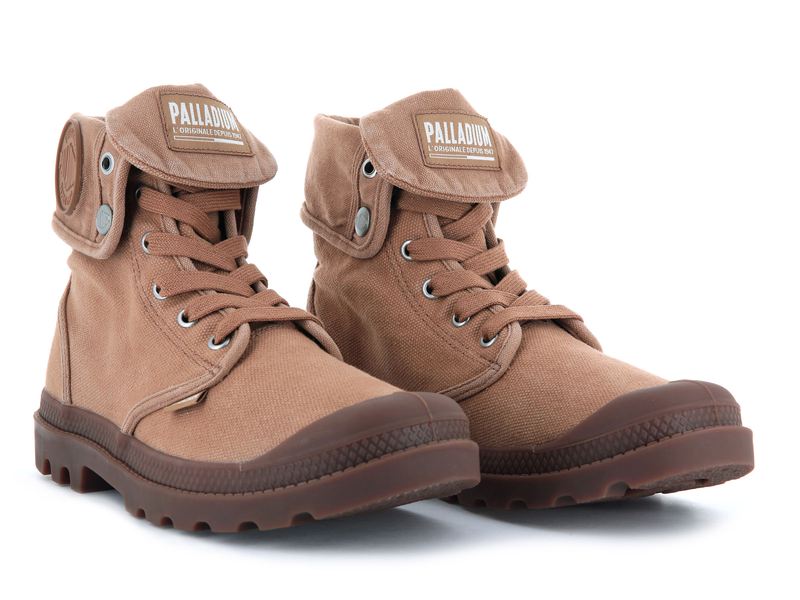 Brown Women's Palladium Baggy High Tops | 0951DVWQM