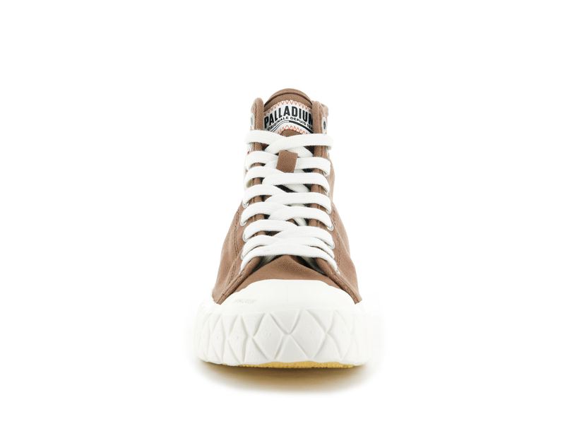 Brown Women's Palladium Palla Ace Canvas Mid High Tops | 8503QTHWM