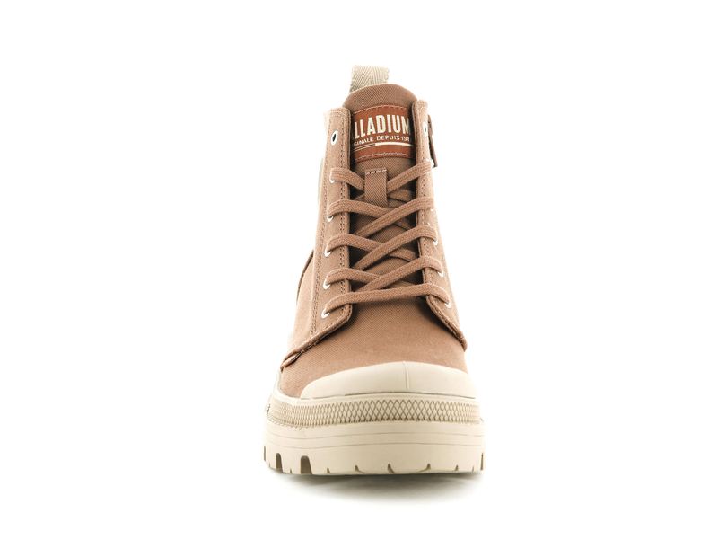 Brown Women's Palladium Pallabase Twill High Tops | 1250IKXJQ