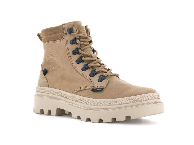 Brown Women's Palladium Pallatrooper Hiker Nubuck Boots | 2536QZGFT