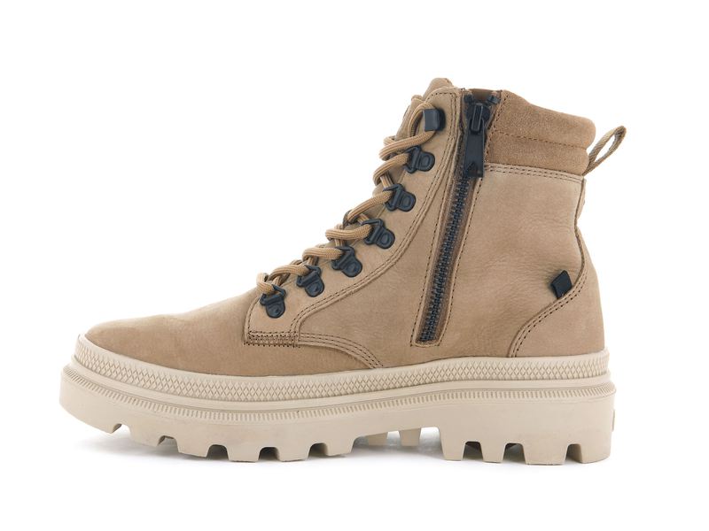 Brown Women's Palladium Pallatrooper Hiker Nubuck Boots | 2536QZGFT