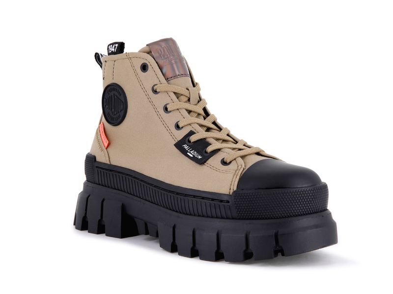 Brown Women's Palladium Revolt Hi Tx High Tops | 5461NFSKJ