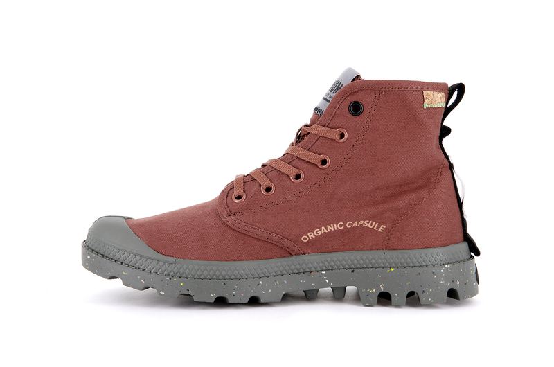 Copper Brown Women's Palladium Pampa Organic Metro High Tops | 8621TUQHI