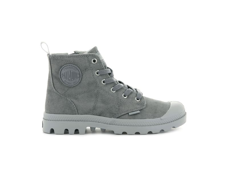 Dark Grey Women\'s Palladium Pampa Zip Desertwash Boots | 4125AXQSV