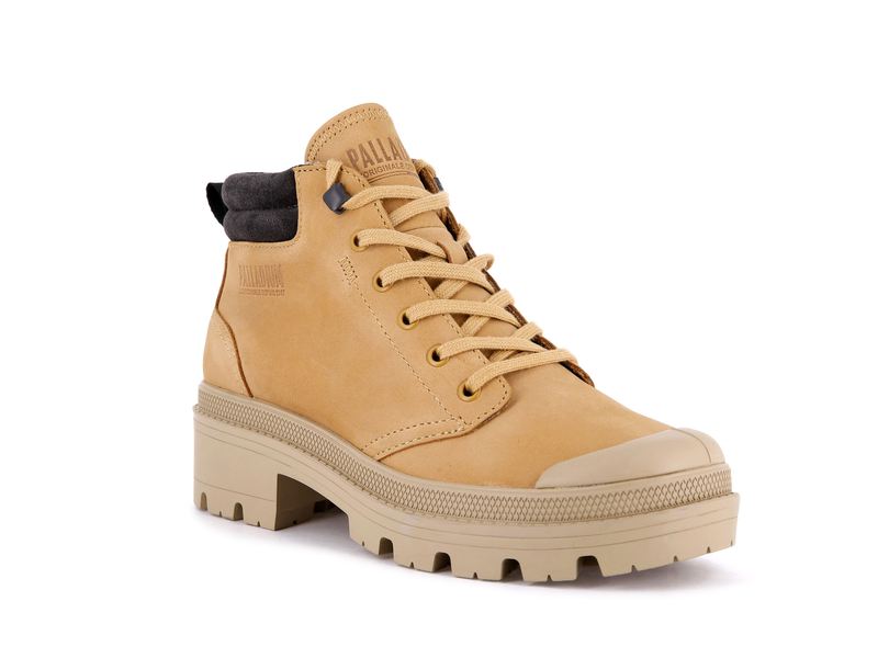 Gold Women's Palladium Pallabase Lo Cuff Boots | 9506PFNUT