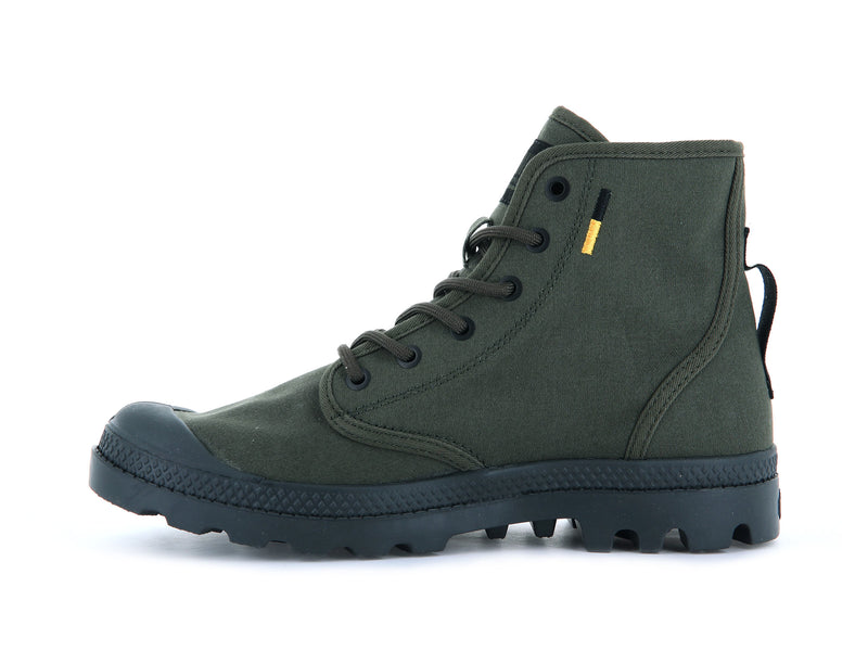 Green Kids' Palladium Pampa Hi Htg Supply Boots | 1325VABNI