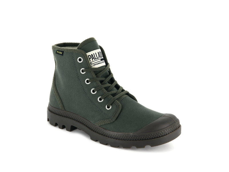 Green Kids' Palladium Pampa Hi Originale Boots | 1597LRJSD