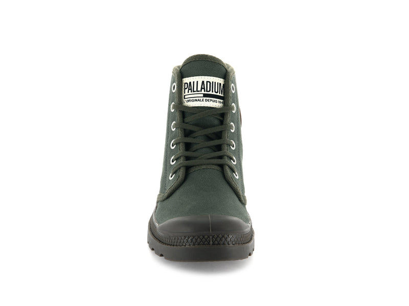 Green Kids' Palladium Pampa Hi Originale Boots | 1597LRJSD