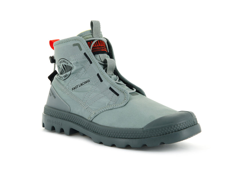 Green Kids' Palladium Pampa Travel Lite Boots | 7092CYJGH