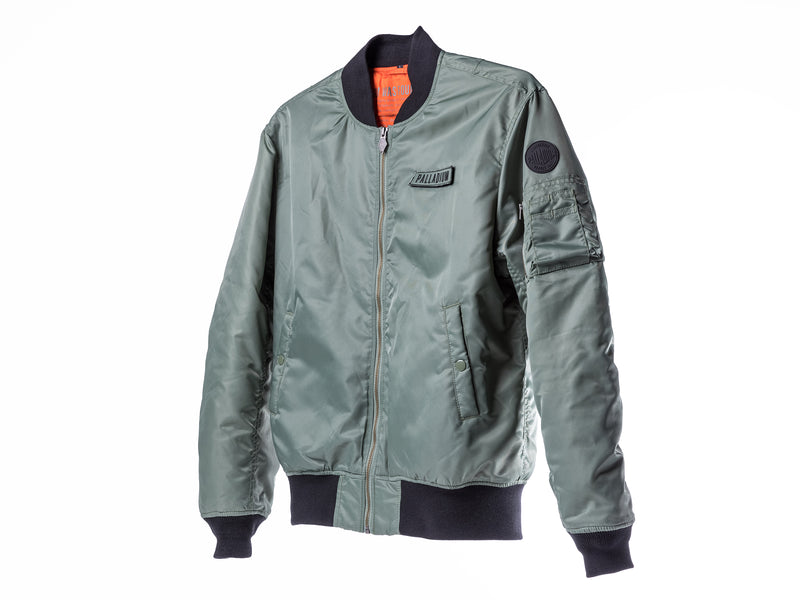 Green Men's Palladium City Flight Jackets | 4378NEQRA