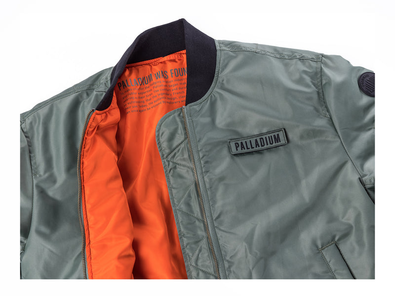 Green Men's Palladium City Flight Jackets | 4378NEQRA