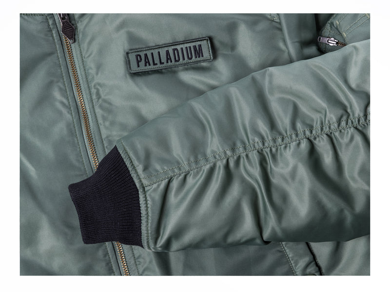 Green Men's Palladium City Flight Jackets | 4378NEQRA