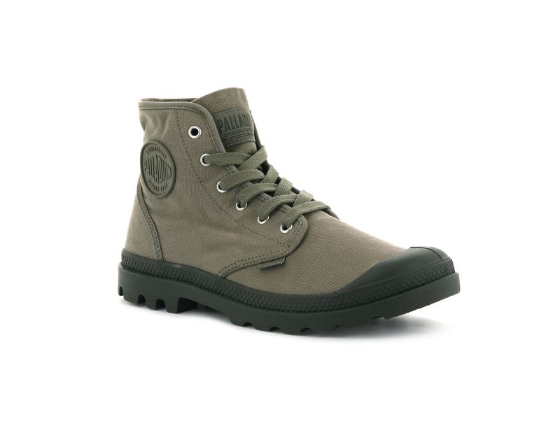 Green Men's Palladium Pampa Hi Boots | 8360OEWZL