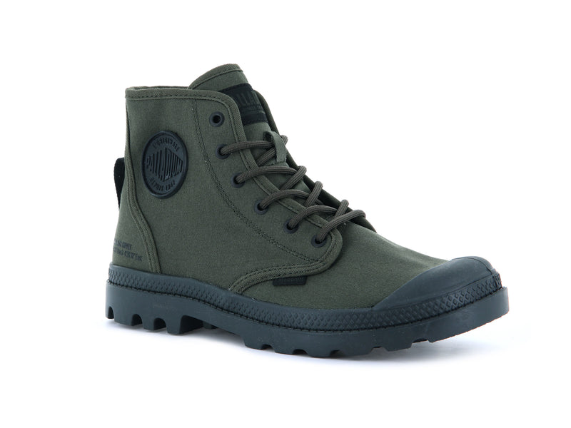 Green Men's Palladium Pampa Hi Htg Supply High Tops | 7902TMSPG