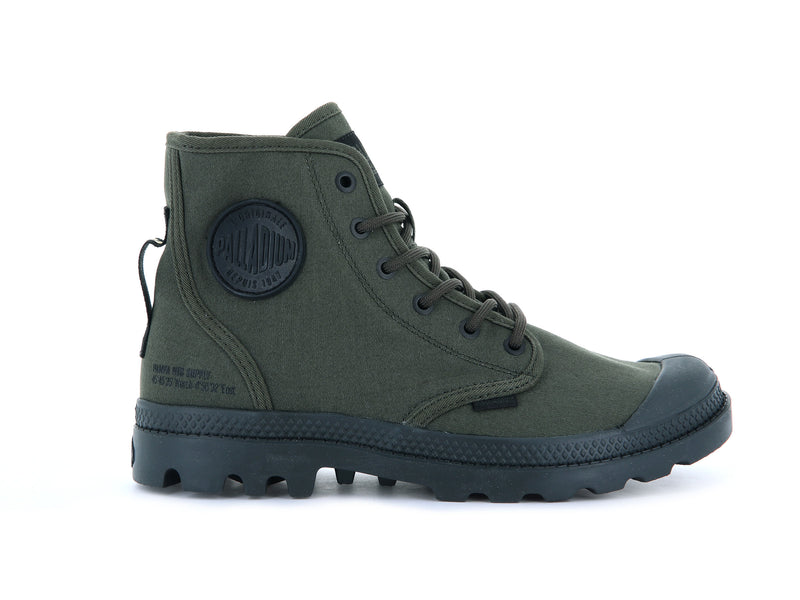 Green Men\'s Palladium Pampa Hi Htg Supply High Tops | 7902TMSPG