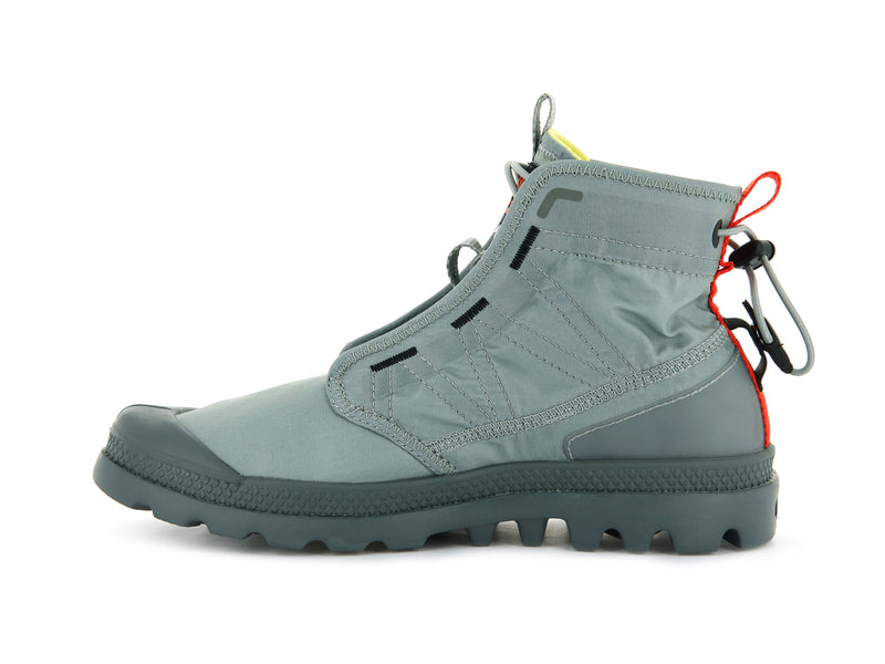 Green Men's Palladium Pampa Travel Lite Boots | 7423LQBIM