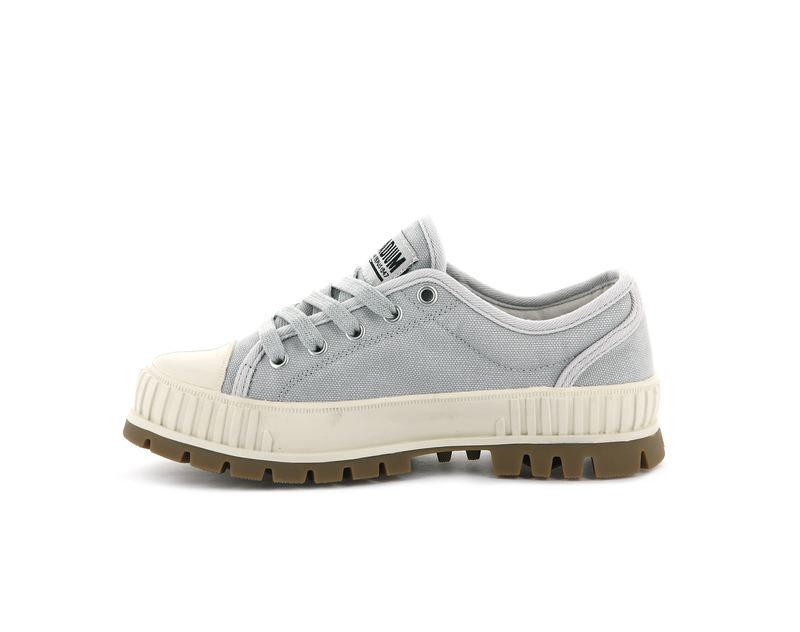 Grey Kids' Palladium Pallashock Og Low Tops | 9547VSUWP