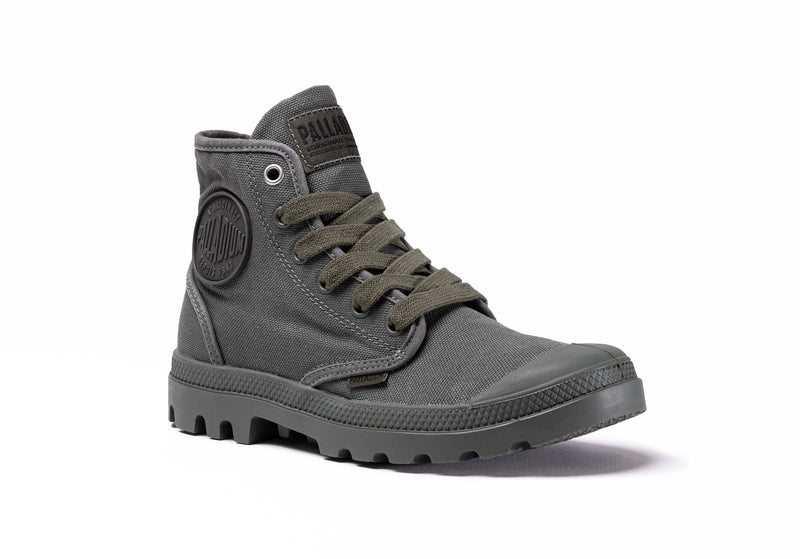 Grey Kids' Palladium Pampa Hi V Boots | 6901TIVSU