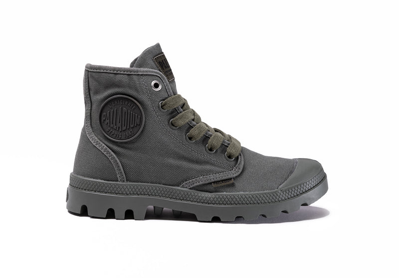 Grey Kids\' Palladium Pampa Hi V Boots | 6901TIVSU