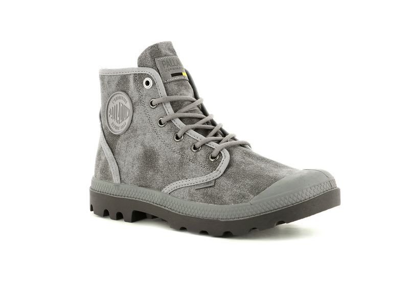 Grey Kids' Palladium Pampa Hi Wax Boots | 1238FXRBH