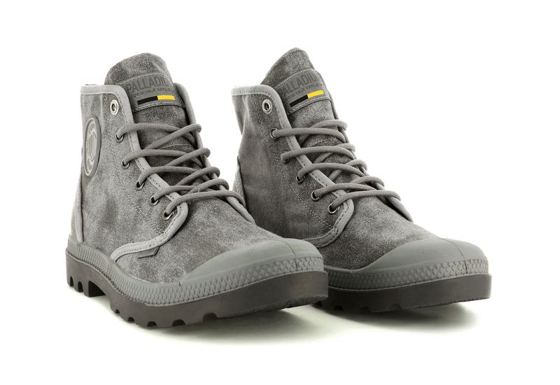 Grey Kids' Palladium Pampa Hi Wax Boots | 1238FXRBH