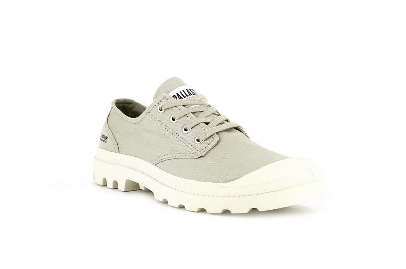 Grey Kids' Palladium Pampa Oxford Organic Ii Low Tops | 8937SLGTX