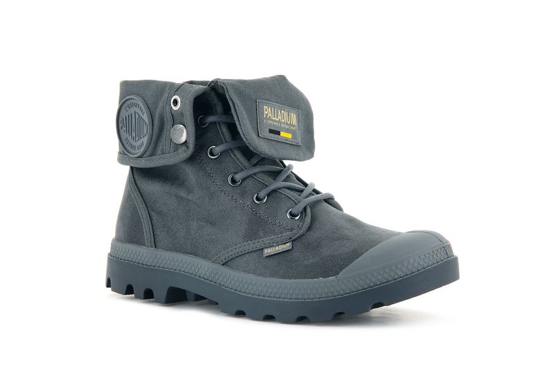 Grey Men's Palladium Pampa Baggy Wax High Tops | 0623TBFZS