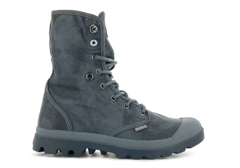 Grey Men's Palladium Pampa Baggy Wax High Tops | 0623TBFZS