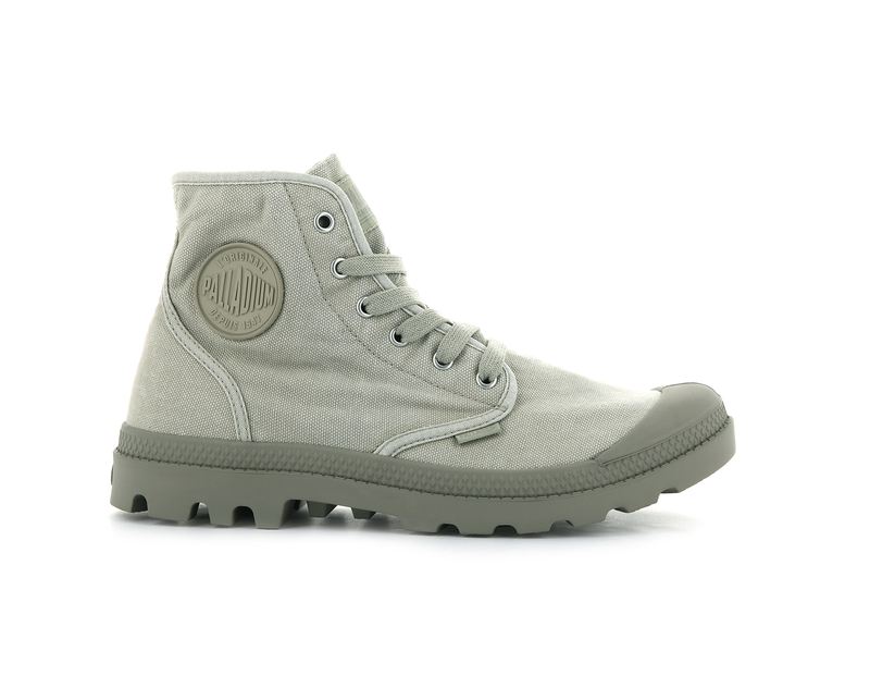 Grey Men\'s Palladium Pampa Hi Boots | 6248PIUFL