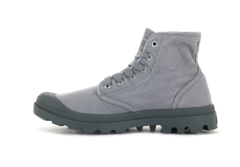 Grey Men's Palladium Pampa Hi Boots | 7350TGEJI