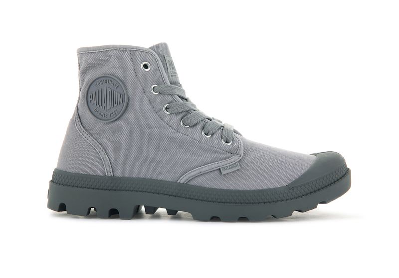 Grey Men\'s Palladium Pampa Hi Boots | 7350TGEJI