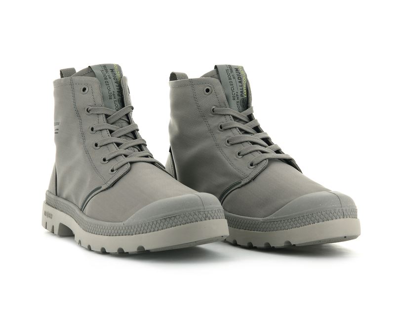 Grey Men's Palladium Pampa Lite+ Recycle Wp+ High Tops | 2187JWBUP