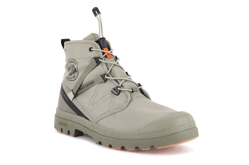 Grey Men's Palladium Pampa Travel Lite+ Waterproof Boots | 0719MKZPH