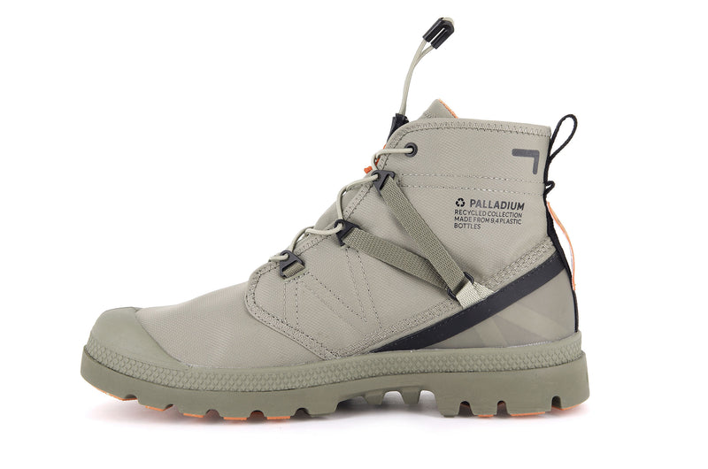 Grey Men's Palladium Pampa Travel Lite+ Waterproof Boots | 0719MKZPH