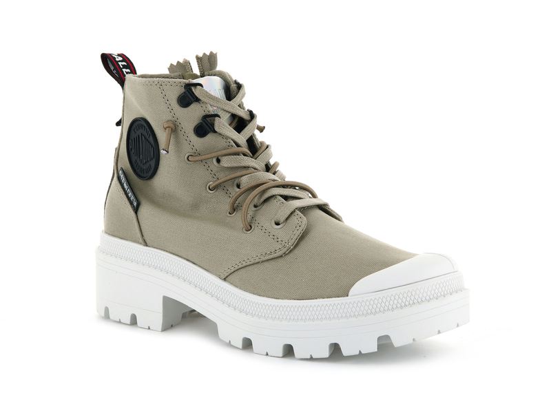 Grey Women's Palladium Pallabase Metro Boots | 2967NFGSB