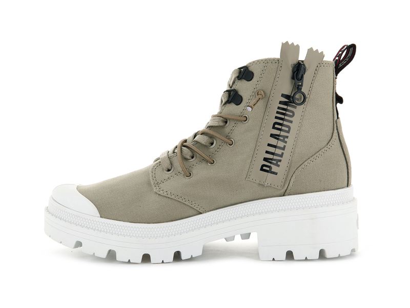 Grey Women's Palladium Pallabase Metro Boots | 2967NFGSB