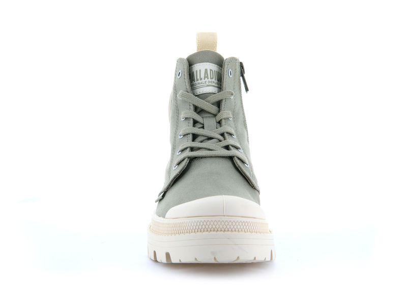 Grey Women's Palladium Pallabase Twill High Tops | 5439MDCNP