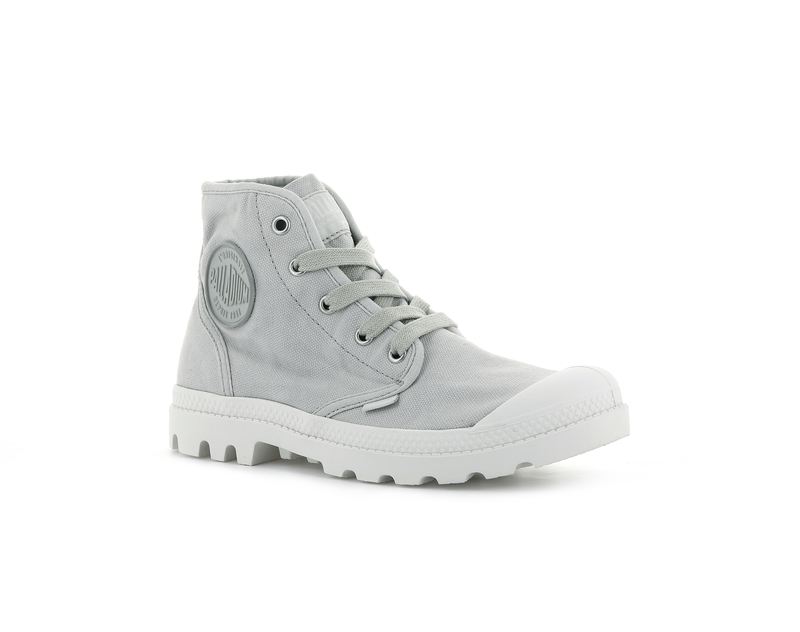 Grey Women's Palladium Pampa Hi Boots | 6429BAFEX